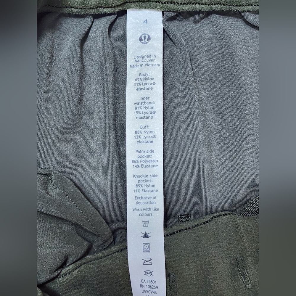 Lululemon Stretch High Waisted Joggers Womens 4 Dark Olive Athleisure Activewear - Picture 9 of 11